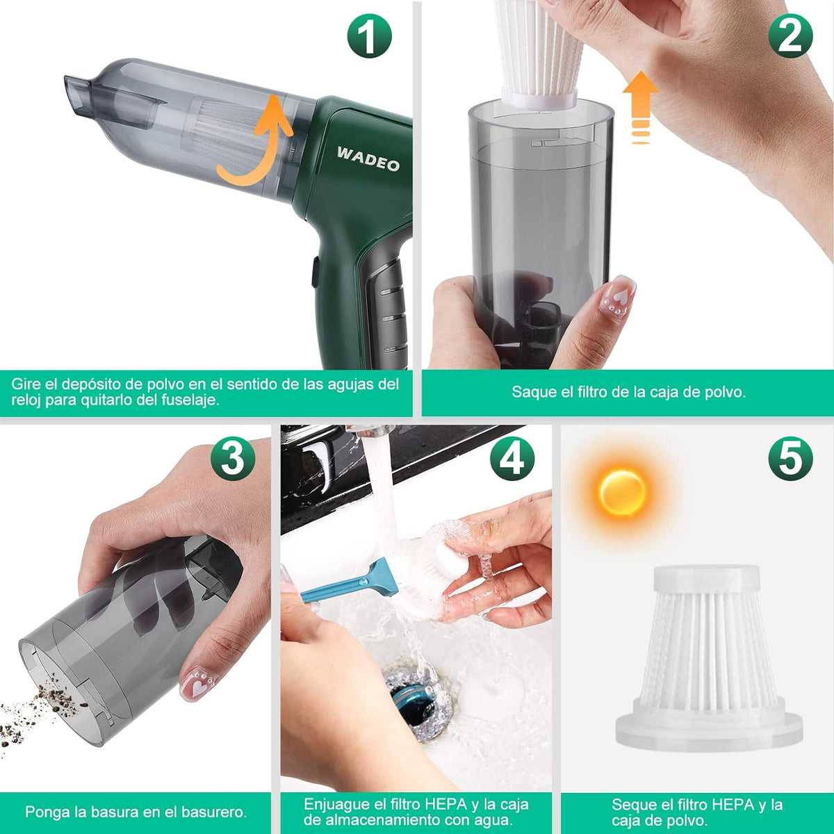 MaxClean ECO™ 3 en 1 - El primer aspirador portátil que te permite llegar a todos los rincones. (Una grande no cabría).