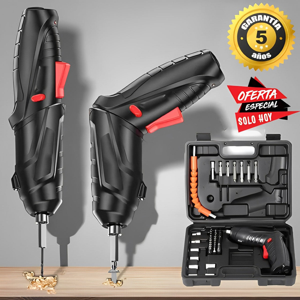 SPIN MASTER™ - El primer destornillador automático que se transforma en trompo. (Inalámbrico con +3H de autonomía).
