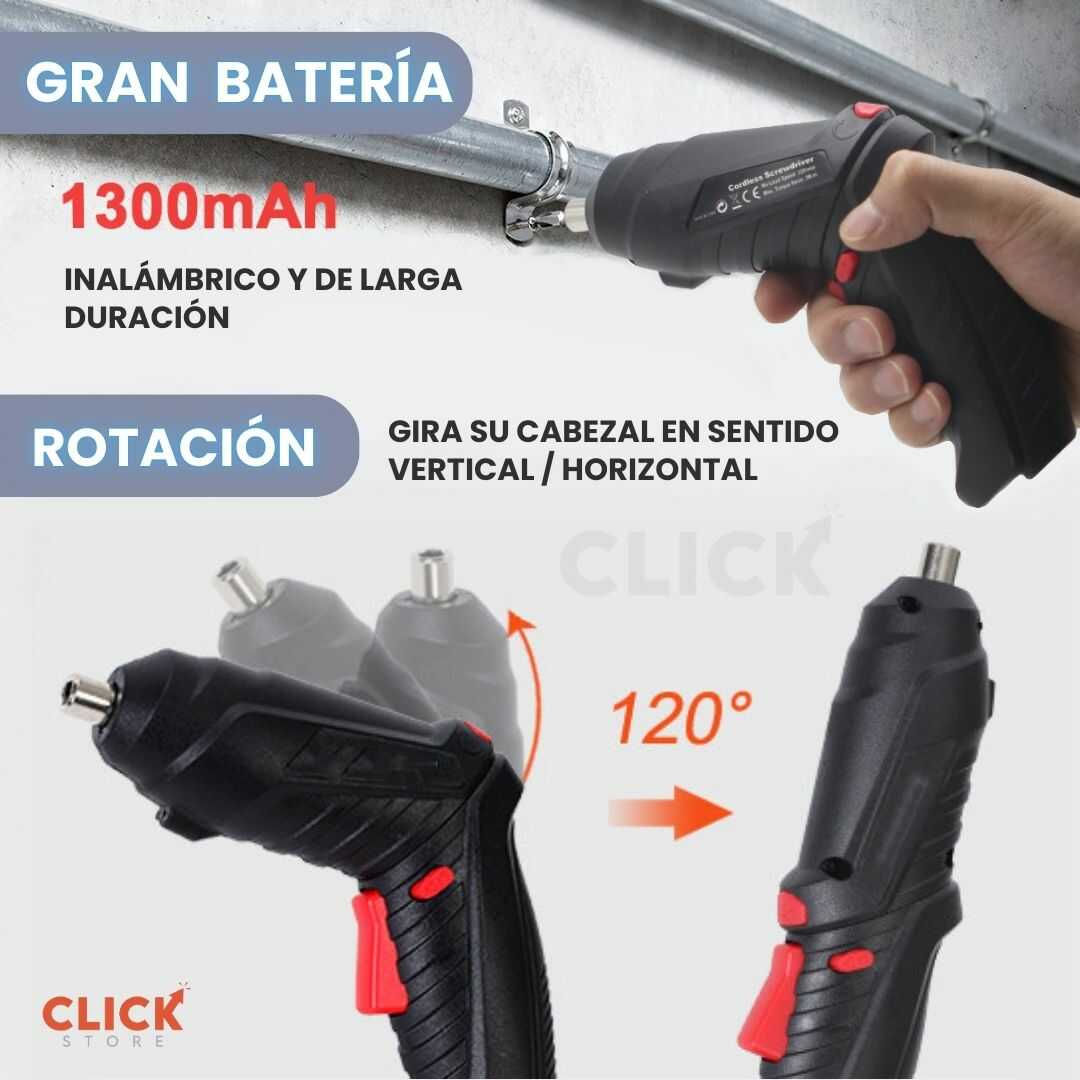 SPIN MASTER™ - El primer destornillador automático que se transforma en trompo. (Inalámbrico con +3H de autonomía).