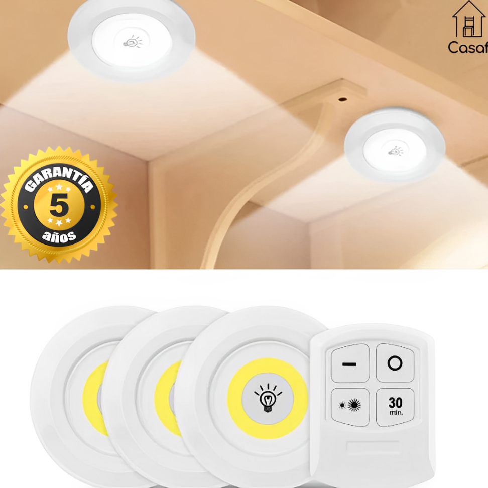 3 x PATHLED™ - Ya no es necesario agujerear la pared para tener luz. (Incluye mando a distancia GRATIS).