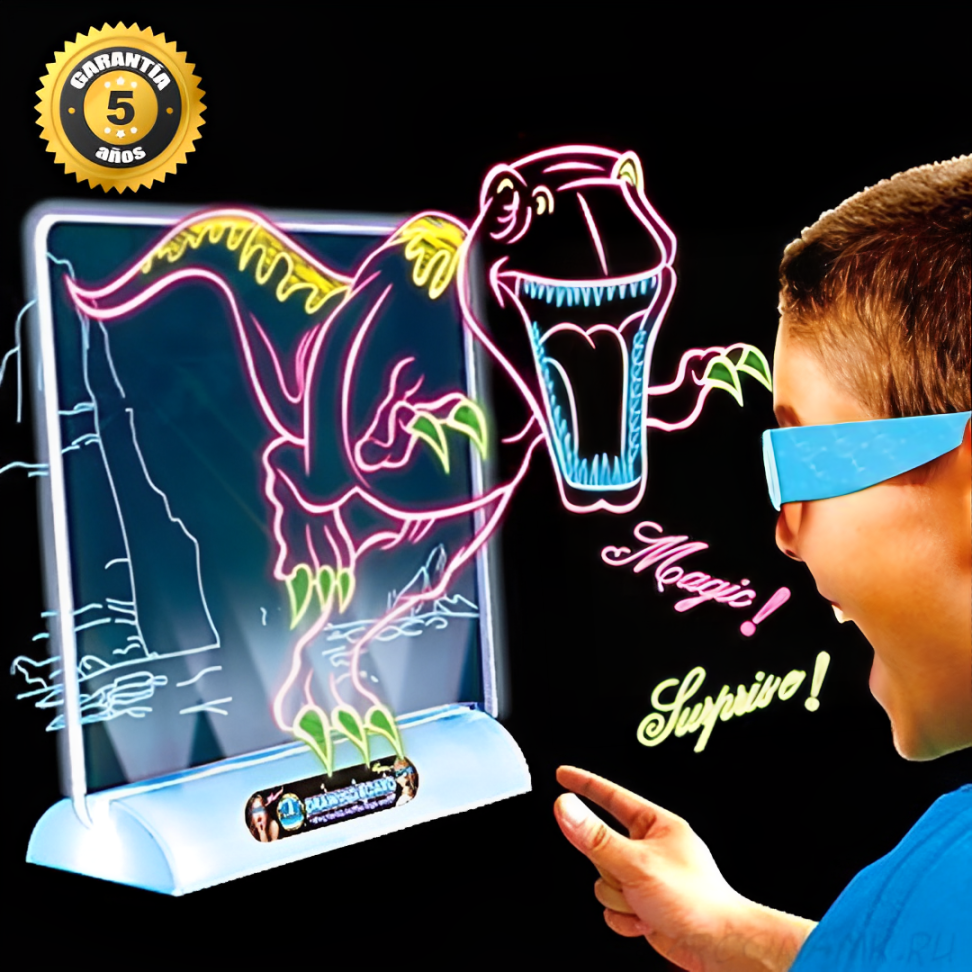 Magicboard™ - Evita que tu hijo se vuelva adicto al móvil y saque malas notas (Kit pizarra, gafa, rotuladores y fichas educativas)